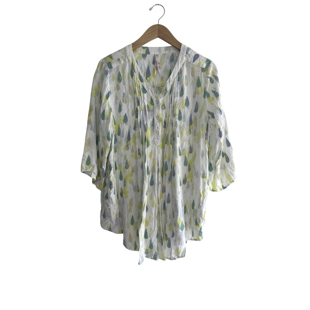 Melissa‎ McCarthy Seven7 Popover Tunic Womens XL Geometric Rayon Colorful Top